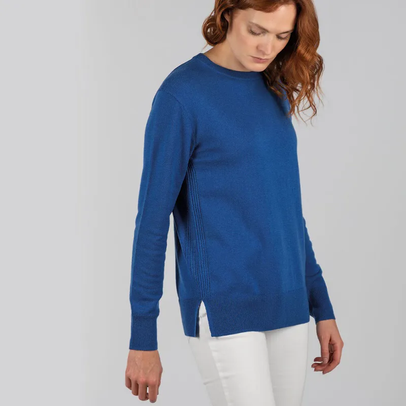 Schoffel Womens Rose Merino Jumper Mykonos Blue